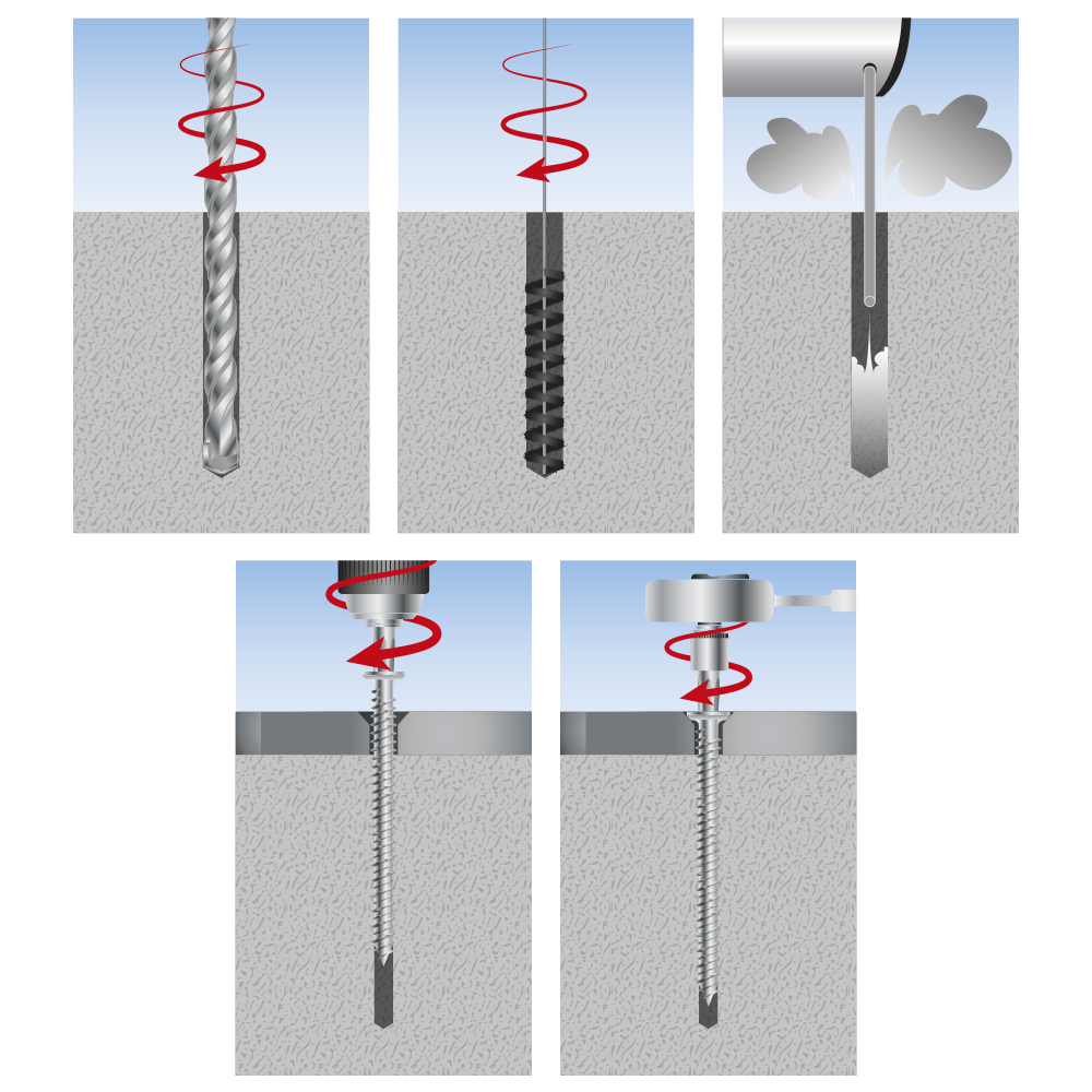 TORNILLO DIRECTO HORMIGÓN M- 7,5 x 80