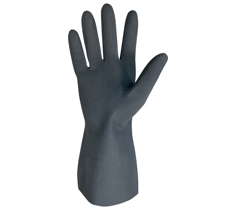 GUANTE FRONTIER 75 NEOPRENO FLOCADO NEGRO T9