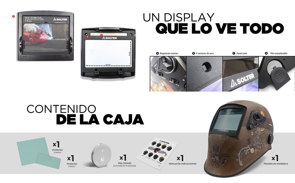 PANTALLA HELLMET R-10 STEAMPUNK
