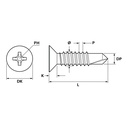 TORNILLO AUTOTALADRANTE DIN 7504-P 4,8x45 PH2 ZN