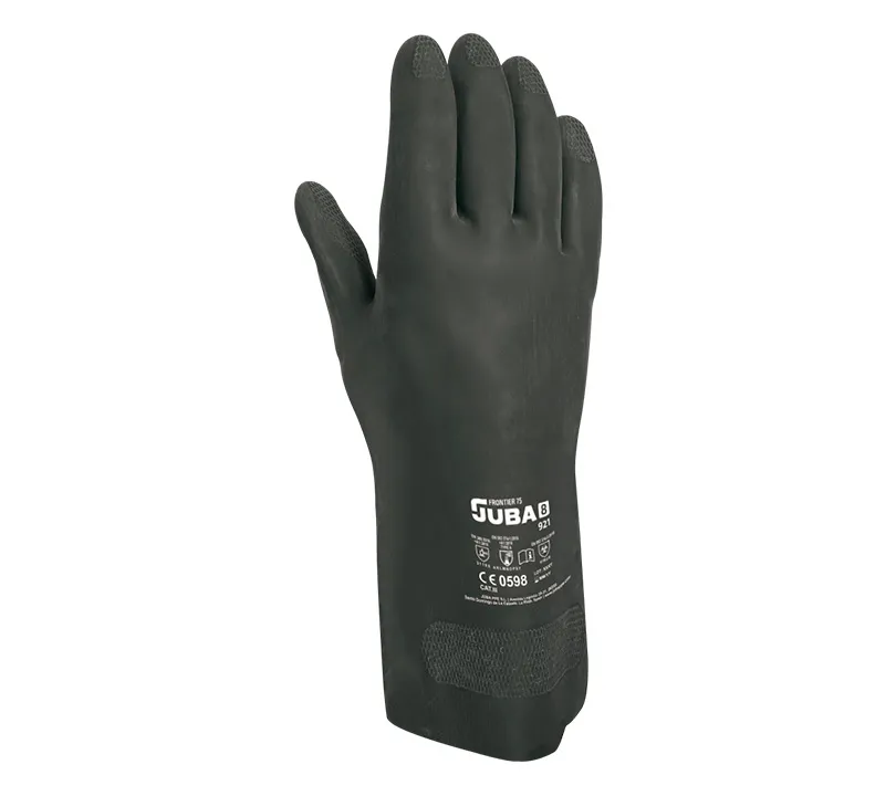 GUANTE FRONTIER 75 NEOPRENO FLOCADO NEGRO T9
