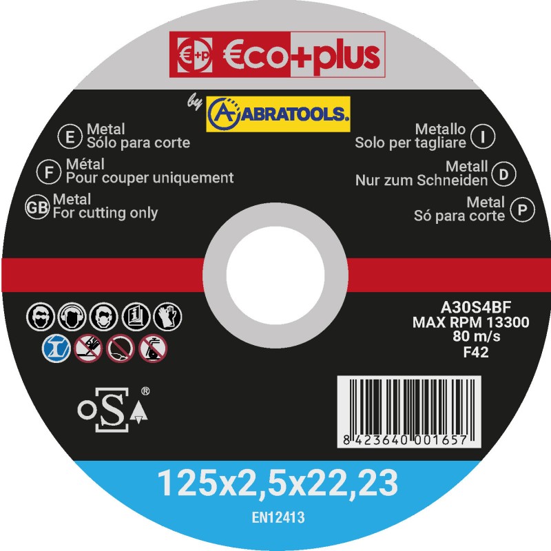 DISCO CORTE 125X2,5 A30S ECOPLUS (011250000)