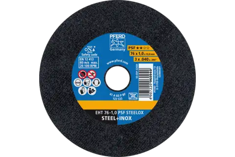 DISCO CORTE PFERD EHT 76-1,0 PSF STEELOX/10