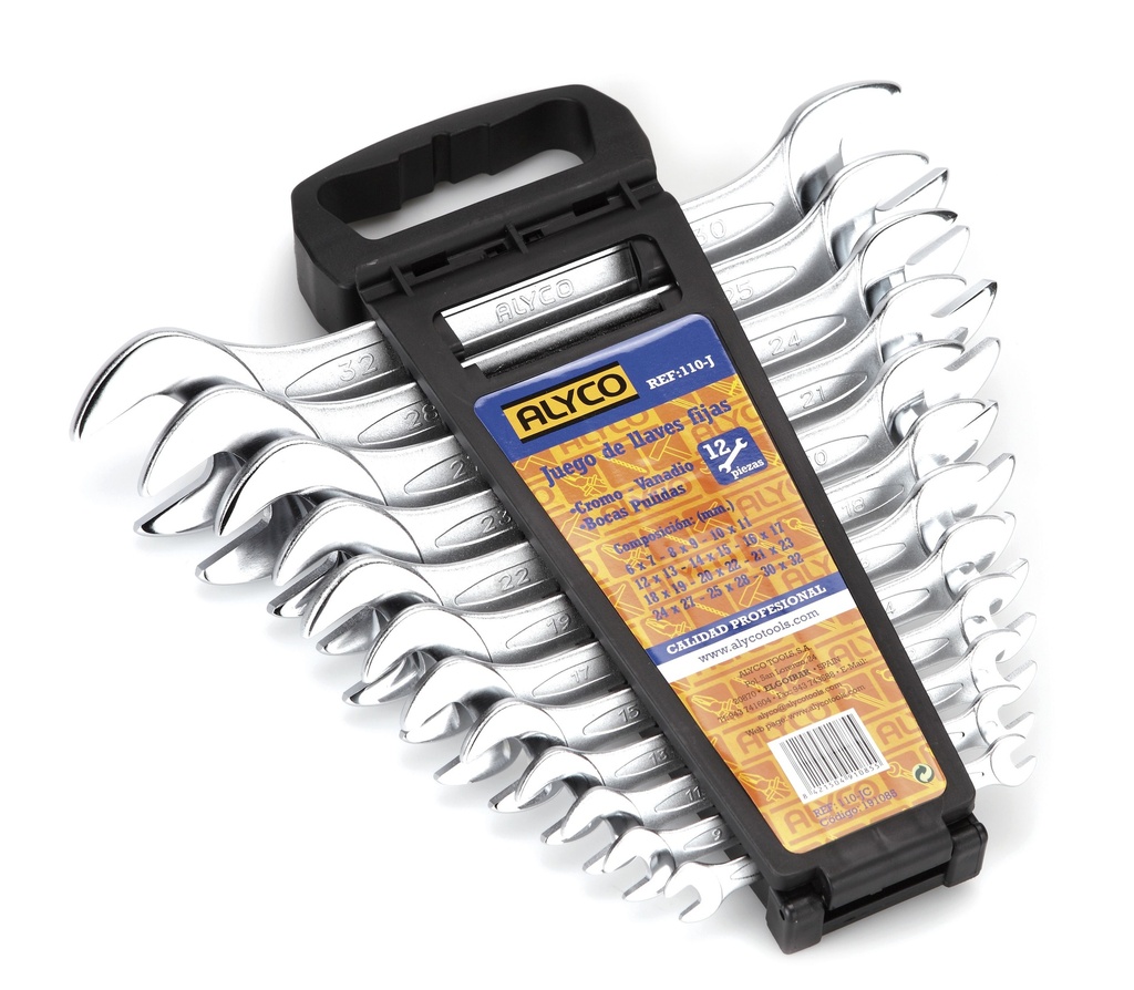 JUEGO 12 LLAVES FIJAS 6X7-30X32 EN PEINE ALYCO