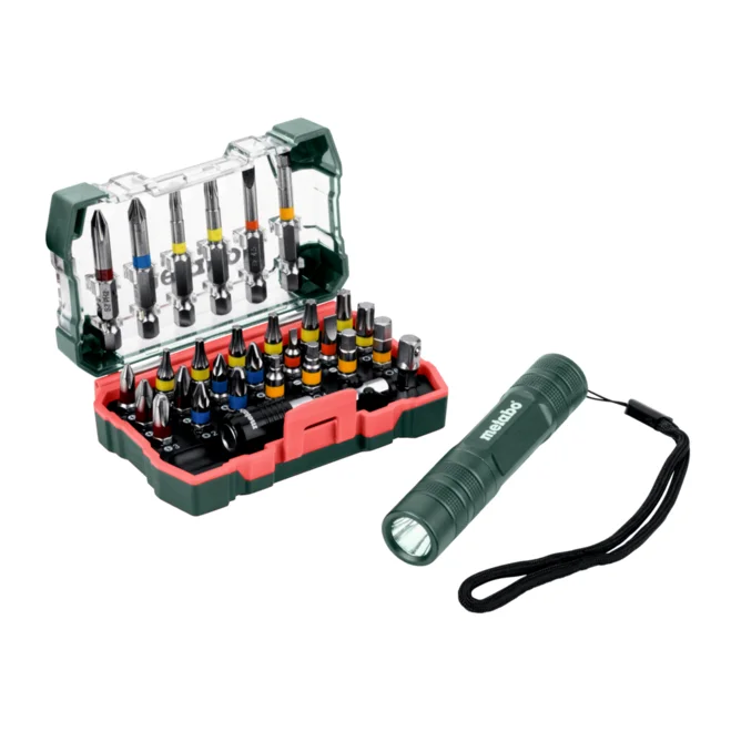 CAJA PUNTAS SP METABO 29 PIEZAS + LINTERNA METABO (626721000)