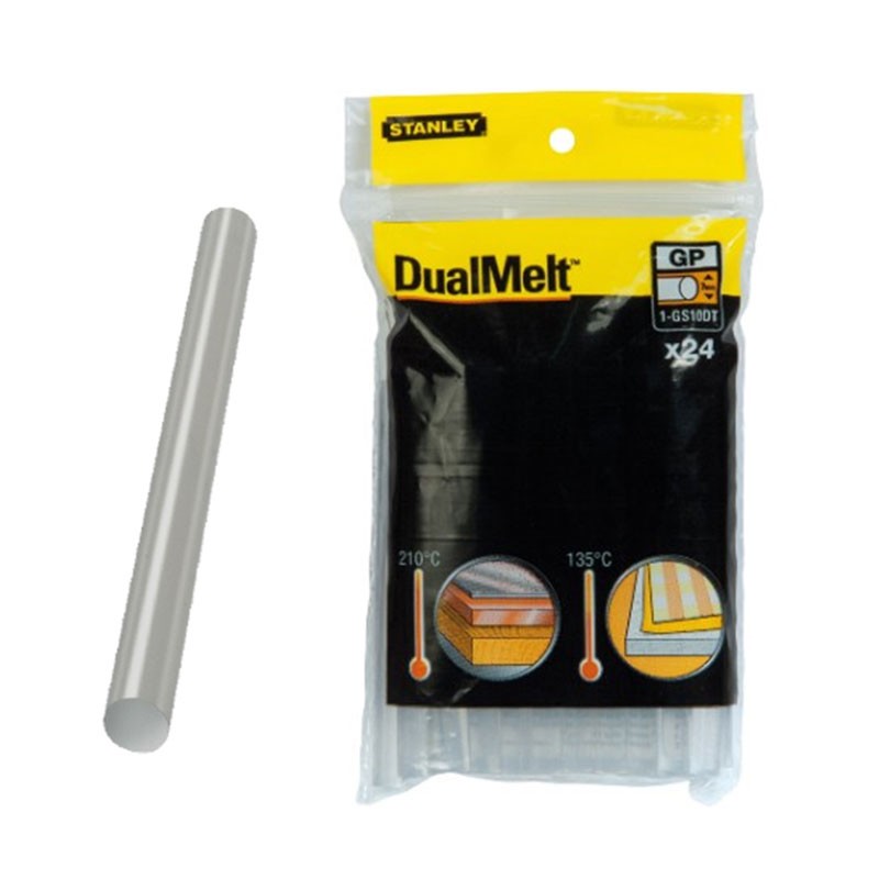 COLA STANLEY TERMOFUSIBLE TRANSPARENTE 12MM 6 UNIDADES