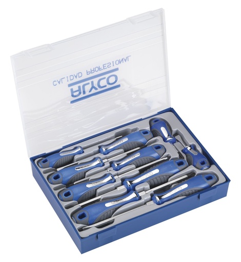 [8421504190905] JUEGO 10 DESTORNILLADORES CAJA PLASTICO ALYCO
