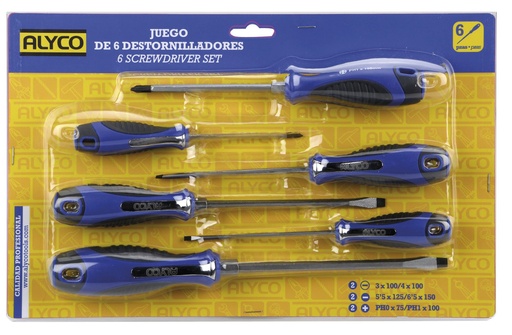 [119049] JUEGO DE 6 DESTORNILLADORES ALYCO