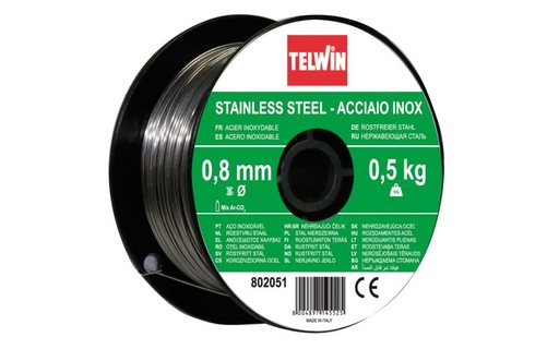 [8004897145525] BOBINA HILO ACERO INOX 0,8X0,5KG. 802051