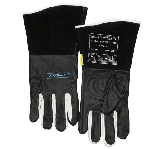 [8718564520170] GUANTE TIG WELDAS SOFTOUCH CUERO VACA NEGRO TALLA L (9) 10-1050L