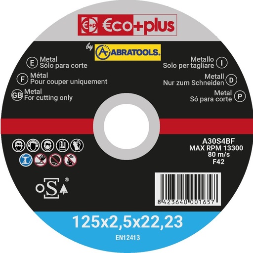 [011250000] DISCO CORTE 125X2,5 A30S ECOPLUS (011250000)
