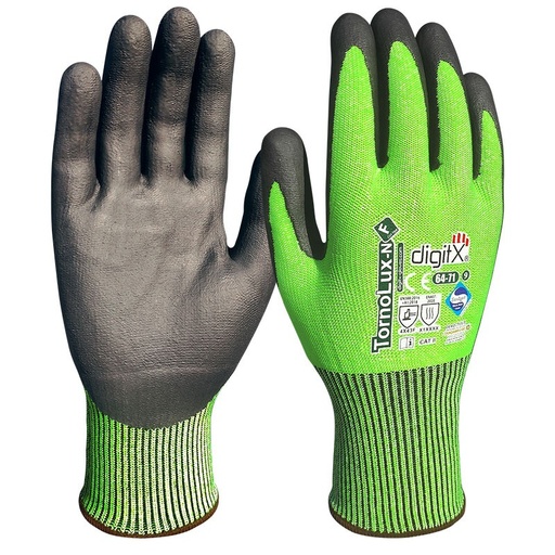 [8430877073371] GUANTE TORNOLUX-N NITRILLO VERDE F Y 100 ºC T11 REF. 64-71