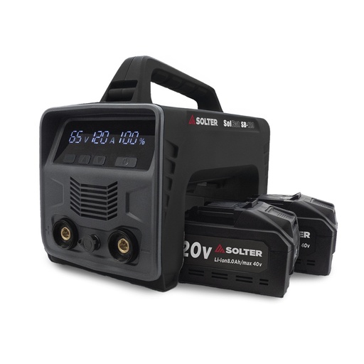 [K0330] EQUIPO INVERTER MMA A BATERIA SOLBAT SB-120 PACK 4 BATERIAS (K0330)