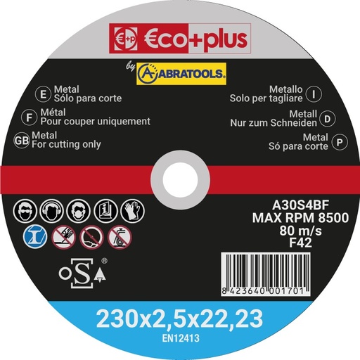 [012300000] DISCO CORTE 230X2.5 A30S ECOPLUS (012300000)