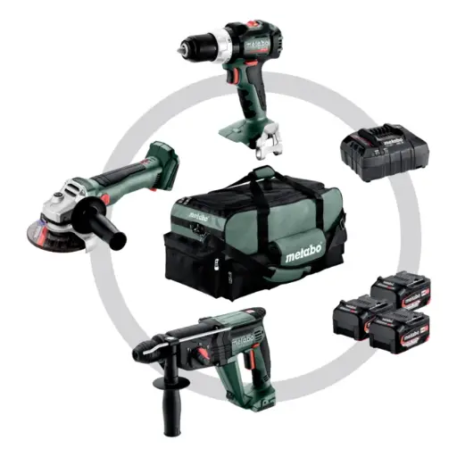 [602316840+602374840+685122000] KIT METABO TALADRO-ATORNILLADOR SB 18 LT +AMOLADORA W 18L BL 9-125 + 2 BATERIA 5,5 Ah. (602316840+602374840+685122000)